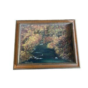 William J.Lafferty"Stream Of Memory"Signed Original Oil Painting Framed 12"x9"